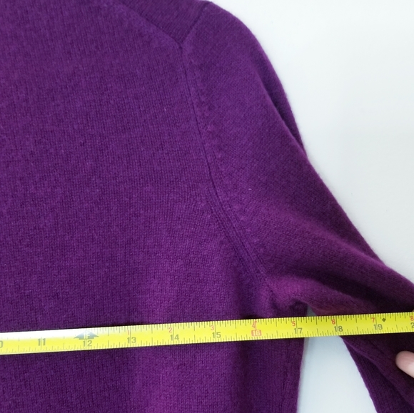 Charter Club LUXURY Open Front Cashmere Duster & Turtleneck Set in Plum Sz Small - Picture 9 of 16